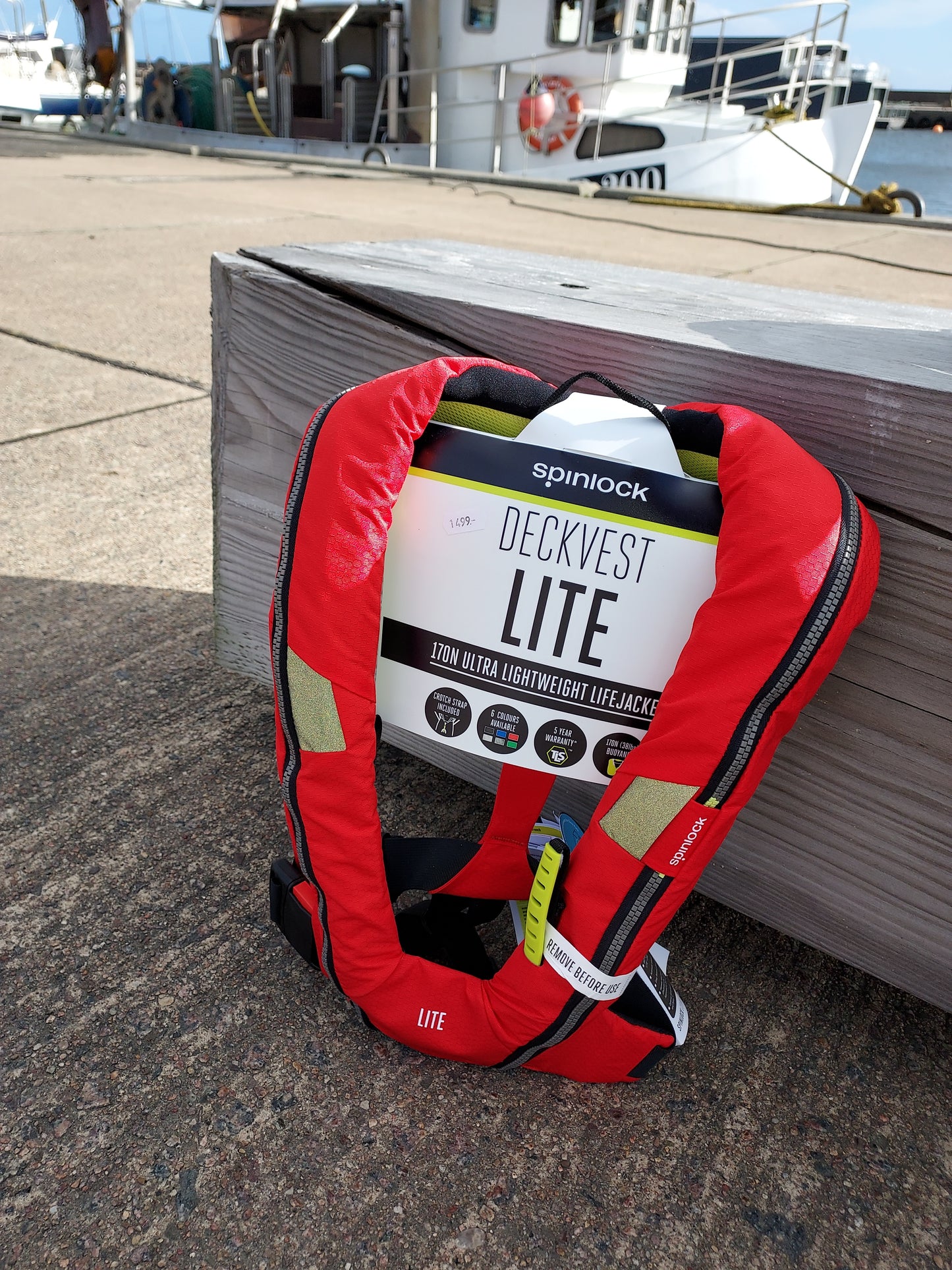 Spinlock LITE Oppustelig redningsvest m. D-Ring 170N Ultra Light Vest